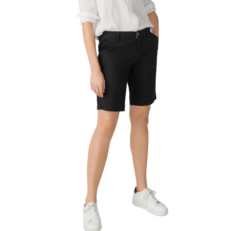 Ellos レディース ボトムス ハーフパンツ・ショーツ プラスサイズ ショートパンツ ellos Plusize Stretchino Mid-Rise Bermuda Shorts Black ブラック