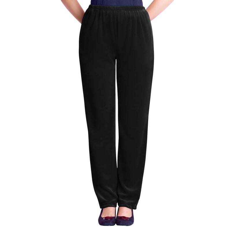 ウーマン ウィズイン レディース ボトムス カジュアルパンツ プラスサイズ Woman Within Plusize Velour Pant Black ブラック｜ReVida 店
