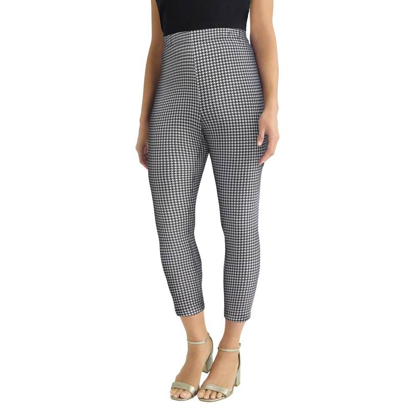 ジェシカロンドン レディース ボトムス カジュアルパンツ プラスサイズ コットン キャップ Jessica London Women's Plusizeveryday Stretch Cotton Capri Legging Black Mini Houndstooth ブラック
