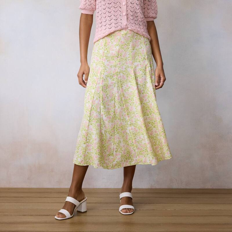 LC Lauren Conrad レディース ボトムスカート ミディ Women's LC Lauren Conrad High-Rise Godet Midi Skirt Ivory Lena Grove アイボリー
