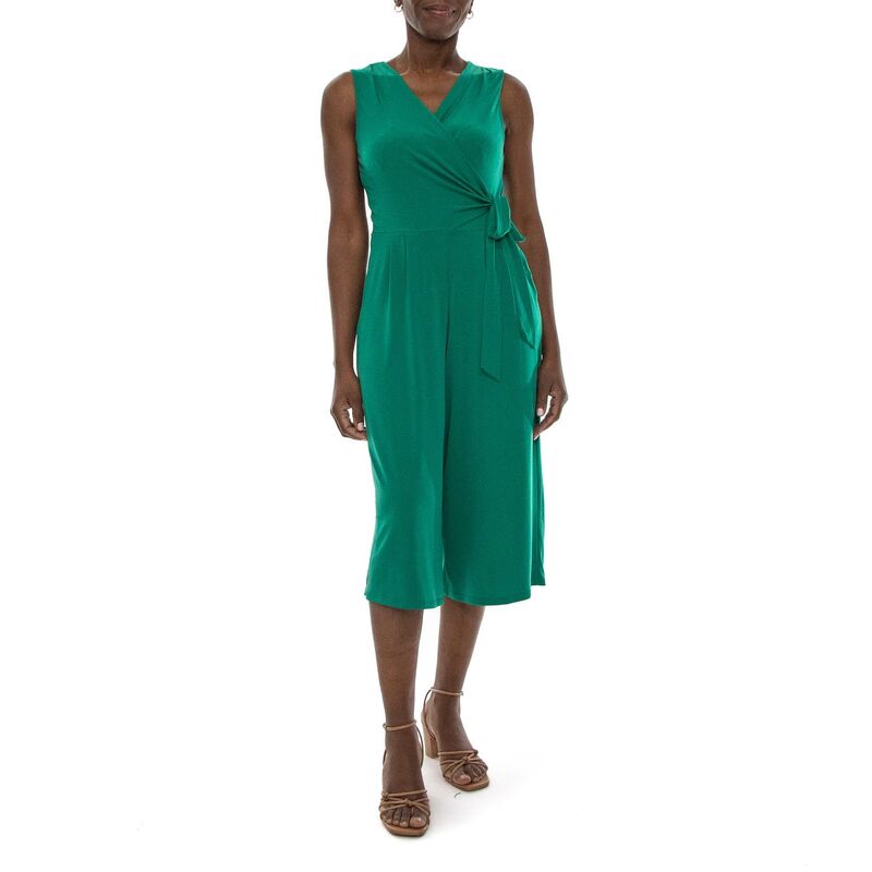 ニナレオナルド レディース トップス ワンピース キャップ ジャンプスーツ Women\'s Nina Leonard Wide-Leg Capri Jumpsuit Kelly Green グリーン｜ReVida 店