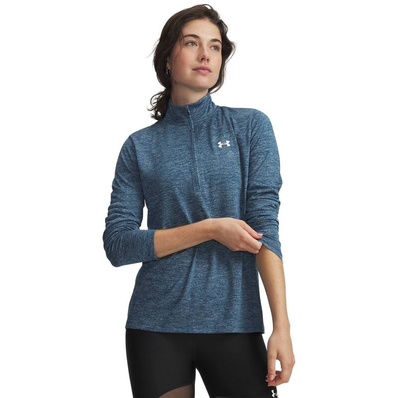 アンダーアーマー レディース アウター 上衣・上衣 Women\u0027s Under Armour Techalf-Zip Top Wham Blue 青色 レディースファッション-コート・ジャケット