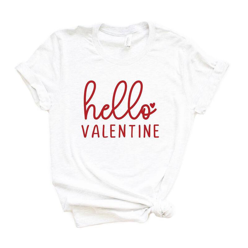 Simply Sage Market レディース トップス Tシャツ グラフィック Simply Sage Market Hello Valentine Cursive Short Sleeve Graphic Tee White ホワイト