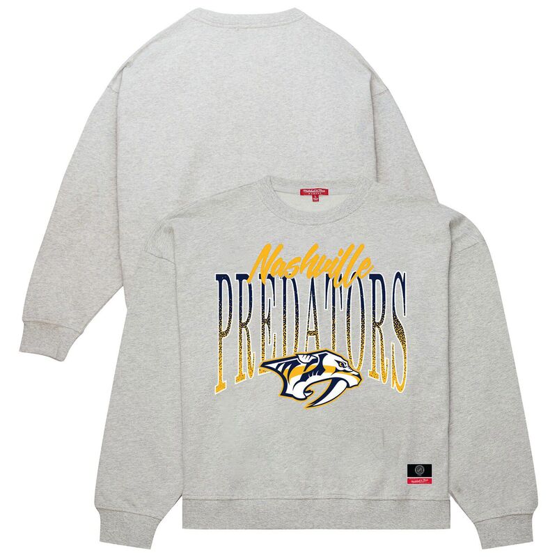ミッチェル&ネス レディース トップス Tシャツ スウェット Women's Mitchell & Ness Heather Gray Nashville Predators Hockey Night Sweatshirt Pdt Grey グレー