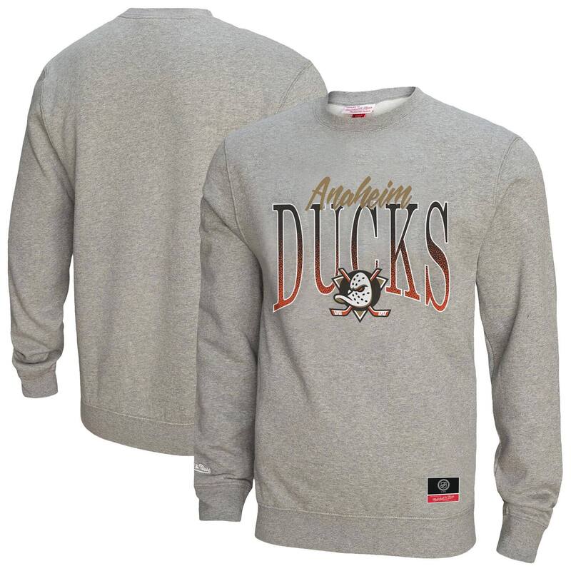 ミッチェル\u0026ネス レディース トップス プルオーバー 汗水 Women\u0027s Mitchell \u0026 Ness Heather Gray Anaheim Ducks Hockey Night Sweatshirt Dks Grey 薄墨色