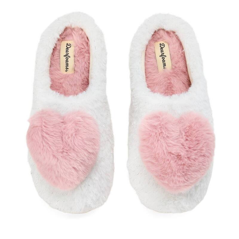 ディアフォームズ レディース シューズ サンダル Dearfoams Rosie Women's Furry Clog Slippers Muslin｜ReVida 店