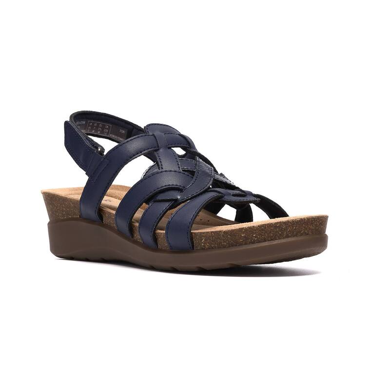 クラークス レディース シューズ サンダル Clarks Calenne Gracie Women\u0027strappy Sandals Navy Leather 米国海軍