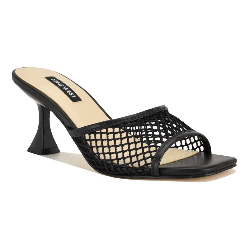 ナインウェスト レディース シューズ パンプス サンダル Nine West Cabana Women'square Toe Slip-On Dressandals Black ブラック