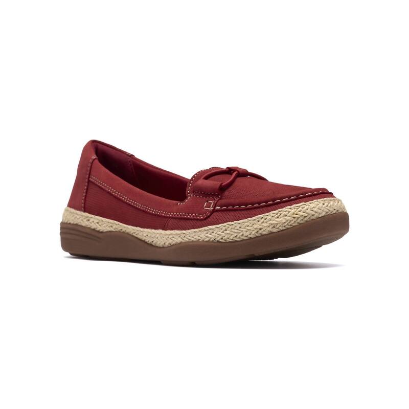 クラークス レディース シューズ Clarks Elaina Milly Women\u0027slip-On Shoes Red 赤いこと