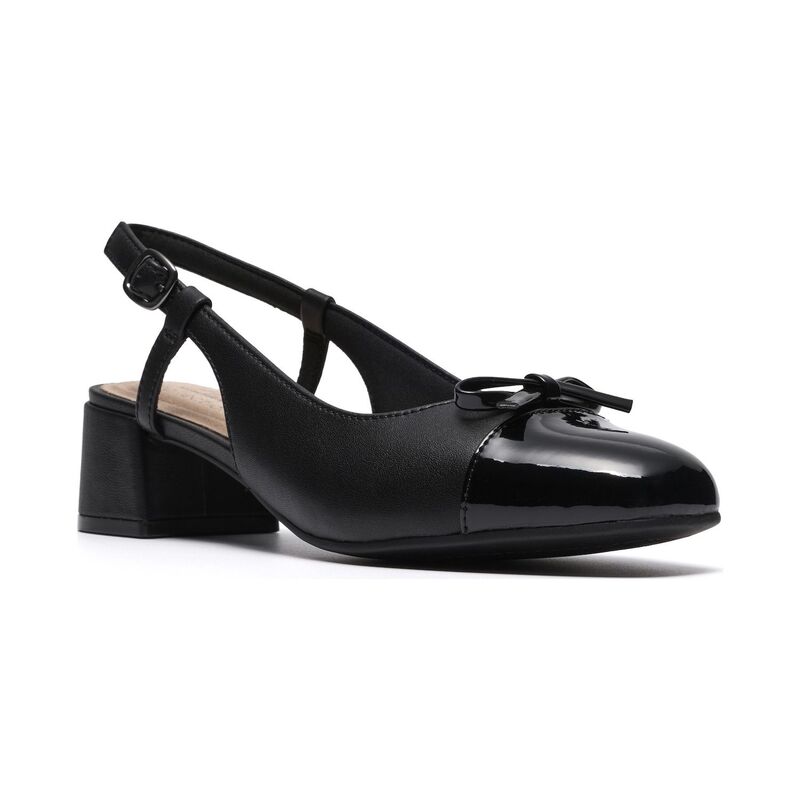 クラークス レディース シューズ パンプス レザー Clarks Iridessa Sling Women's Leather Dresshoes Black Leather ブラック｜ReVida 店