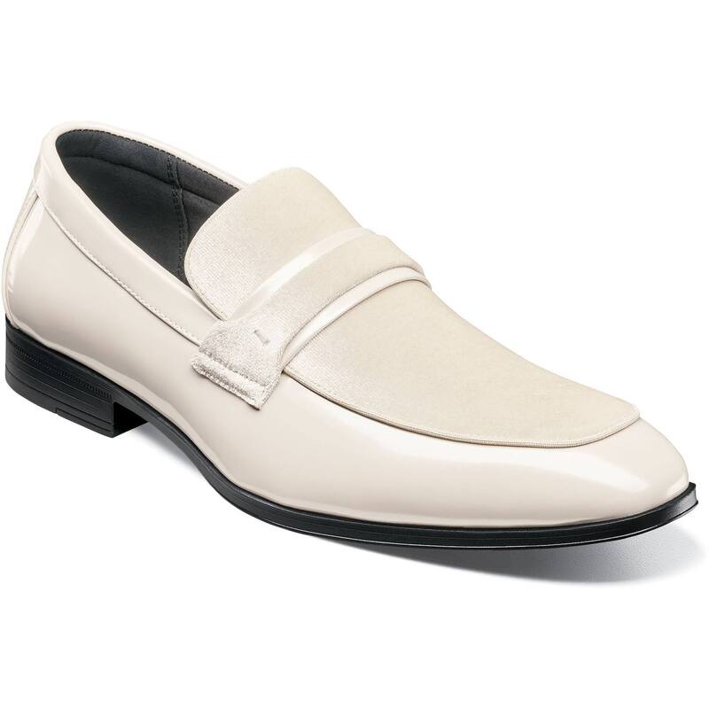 ステイシーアダムス レディース シューズ スリッポン・ローファー Stacy Adamspratley Men's Moc Toe Slip-On Shoes Ivory アイボリー