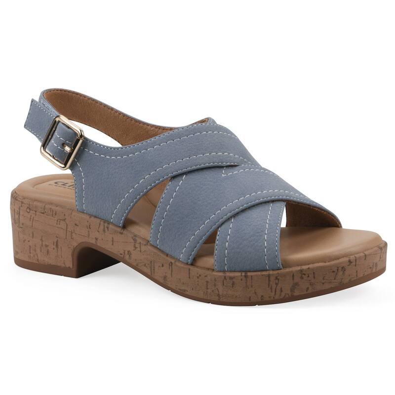 クリフバイホワイトマウンテン レディース シューズ サンダル ヒール Cliffs by White Mountain Finnlee Women's Block Heel Sandals Periwinkle ホワイト