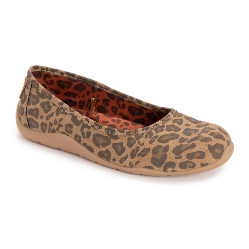 ムクルクス レディース シューズ サンダル MUK LUKSolana Women'slip-On Skimmer Shoes Leopard アニマル