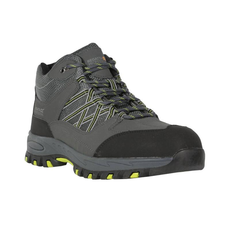 レガッタ レディース シューズ ブーツ・レインブーツ Regatta Professional Mensafety Shoes Briar Grey And Lime グレー