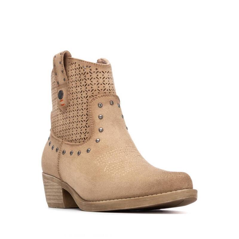 リフレッシュ レディース シューズ ブーツ・レインブーツ スエードクロス アンクル Refresh Collection Women\u0027suede Ankle Booties 175042 Beige ベージュ