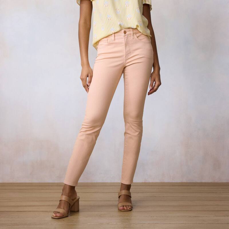 LC Lauren Conrad レディース ボトムス デニムパンツ アンクル ジーンズ Women's LC Lauren Conrad High Rise 5-Pocket Skinny Ankle Jeans Dusty Pink ピンク｜ReVida 店