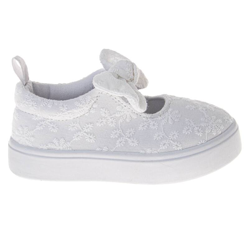 ローラアシュレイ レディース シューズ スニーカー Laurashley MJ Style Kidslip-On Bow Accent Sneakers White ホワイト