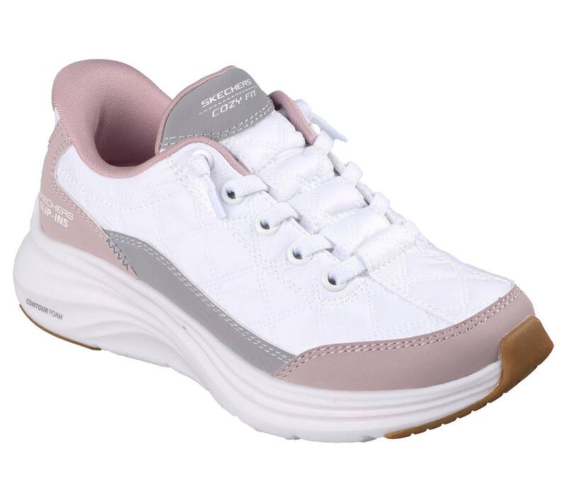 スケッチャーズ レディース シューズ スニーカー Skecherslip-Ins Girls Contour Foam Cozy Fit Sneakers White Lavender 白いこと