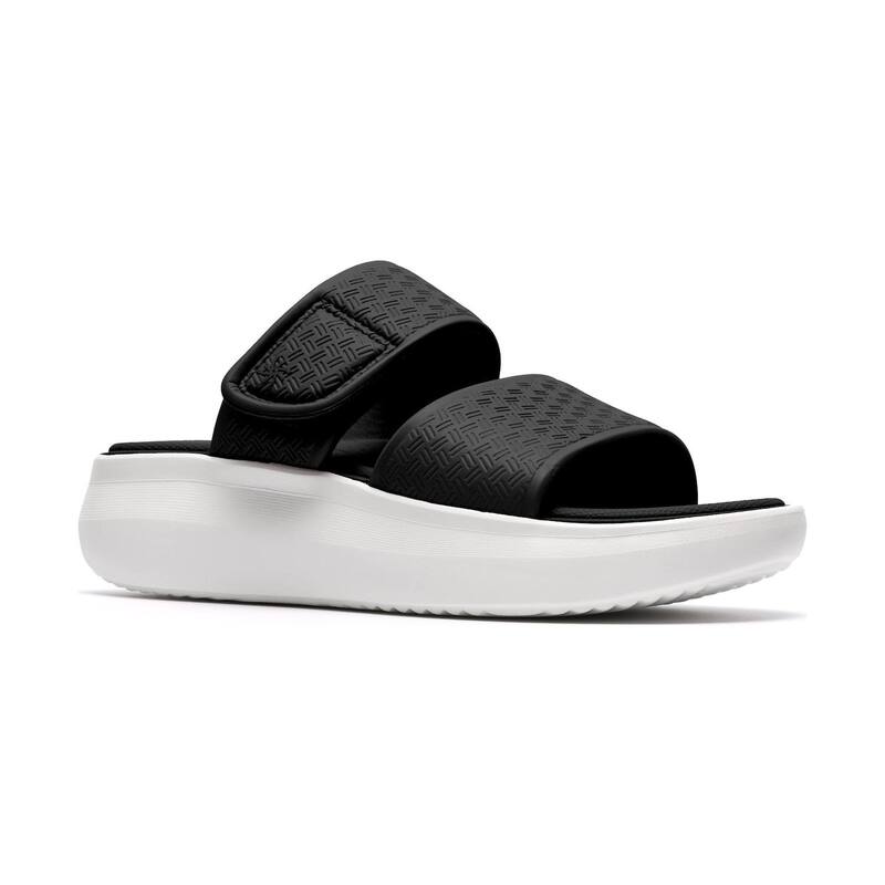 クラークス レディース シューズ サンダル Clarks Cloudsteppersolevana Star Women's Wedge Sandals Black ブラック
