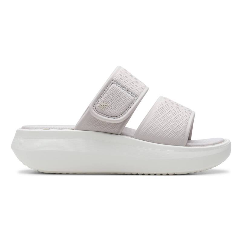 クラークス レディース シューズ サンダル Clarks Cloudsteppersolevana Star Women's Wedge Sandals Pale Gray グレー
