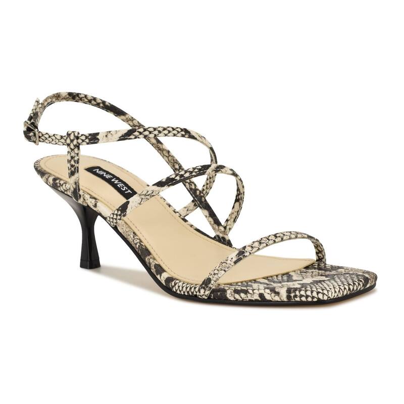 ナインウェスト レディース シューズ サンダル 踵 Nine West Hindy Women\u0027strappy Heeledressandalsnake Multi マルチ色つや