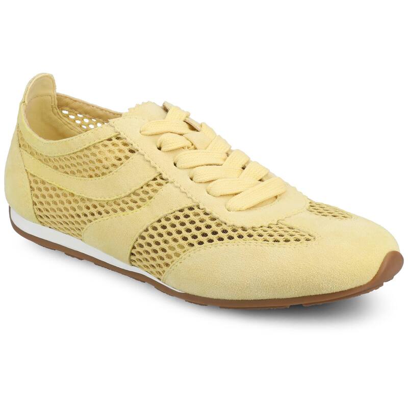 ジャーニー レディース シューズ スニーカー メッシュ レース Journee Women's Chasse Mesh Round Toe Women's Lace Up Sneakers Yellow イエロー