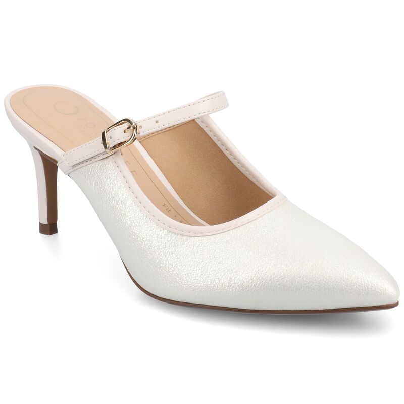ジャーニー レディース シューズ パンプス ヒール Journee Tiffee Pointed Toe Women'slip-On Heels Bone Shimmer
