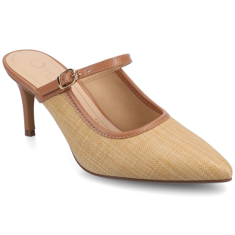 ジャーニー レディース シューズ パンプス ヒール Journee Tiffee Pointed Toe Women'slip-On Heels Natural
