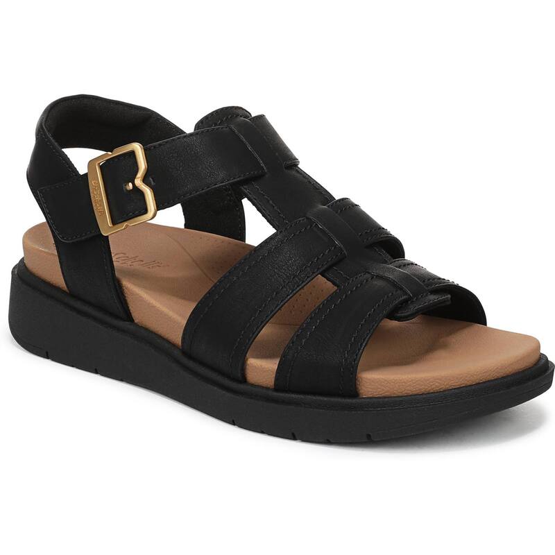 お医者さん・肩かけ レディース シューズ サンダル なめし革 フェイクレザー Dr. Scholl\u0027s Penny Fisherman Women\u0027s Faux Leather Sandals Black 黒いこと