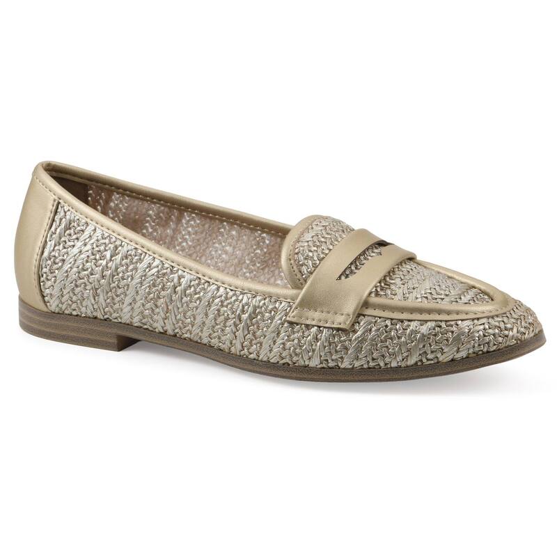 ホワイトマウンテン レディース シューズ サンダル ローファー White Mountainorth Raffia Women'slip-On Loafers Light Gold Smooth ゴールド 13,665円