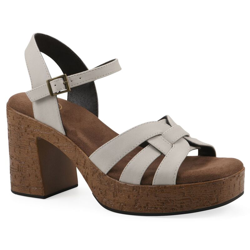ホワイトマウンテン レディース シューズ サンダル プラットフォーム White Mountain Women's Barista Platform Sandals Cream Burnished クリーム｜ReVida 店