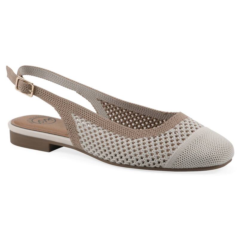 ホワイトマウンテン レディース シューズ サンダル White Mountain Bonie Women'slingback Flats Cream Tan Multi クリーム