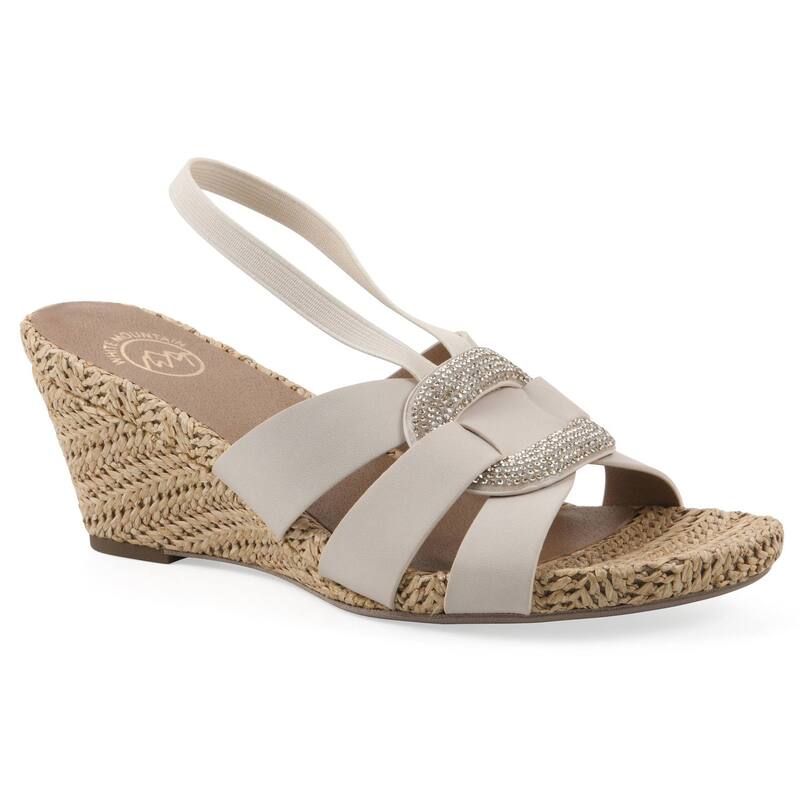 ホワイトマウンテン レディース シューズ サンダル White Mountain Atavi Women's Wedge Sandals Eggshell Smooth ホワイト