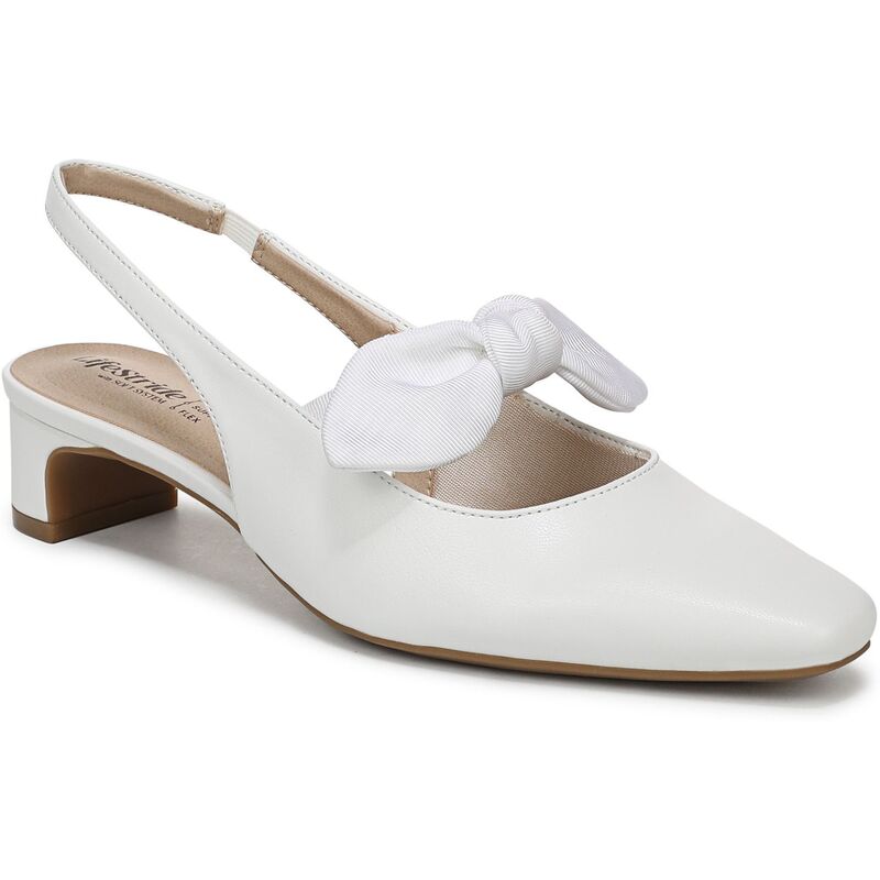 ライフストライド レディース シューズ パンプス LifeStride Lucia Women'slingback Pumps Bright White ホワイト｜ReVida 店 15,466円
