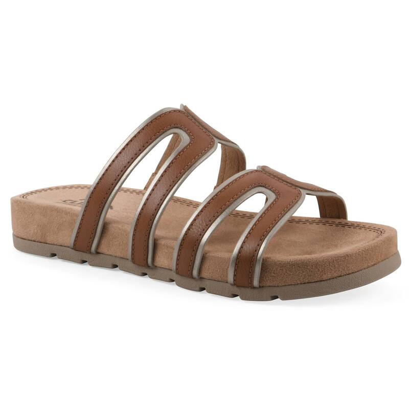 クリフバイホワイトマウンテン レディース シューズ サンダル Cliffs by White Mountain Tinarose Women's Cushioned Slide Sandals Cognac Pale Gold ゴールド