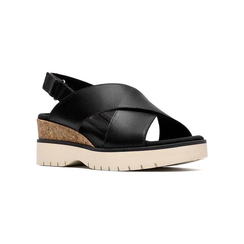 クラークス レディース シューズ サンダル なめし革 Clarks Diaz Cross Women\u0027s Leather Slingback Sandals Black Leather 黒いこと