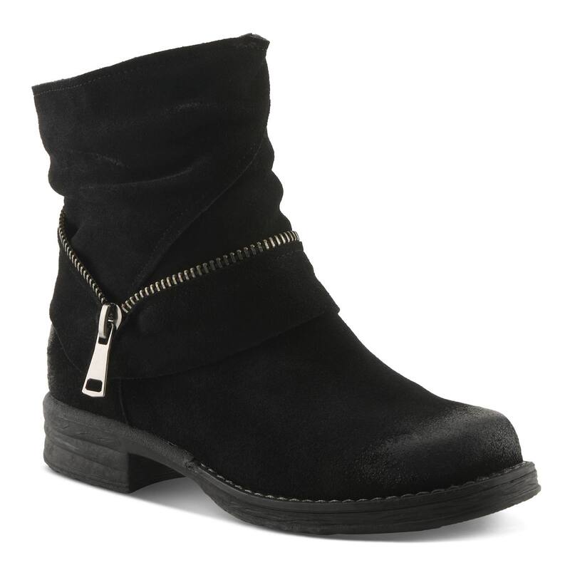 春月踏み段 レディース シューズ ブーツ・レインブーツ アンクル Spring Step Mazure Women\u0027s Ankle Boots Black Suede 黒いこと