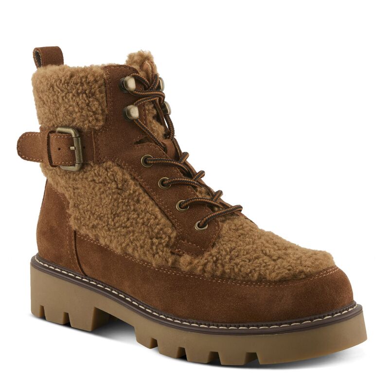 発条足取り レディース シューズ ブーツ・レインブーツ アンクル Spring Step Namiko Women\u0027s Ankle Boots Camel Multi Suede 駱駝