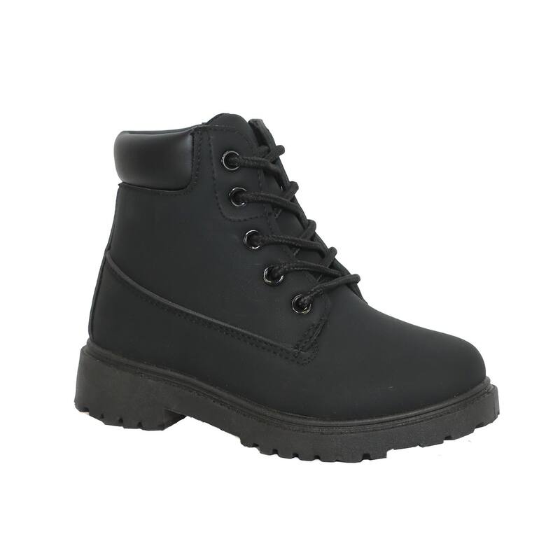 ヨキ レディース シューズ ブーツ・レインブーツ レース Yoki Tudor Boys Lace-Up Zipper Combat Boots Black ブラック