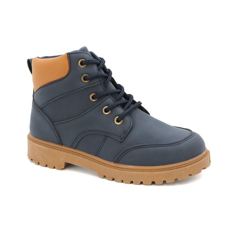 ヨキ レディース シューズ ブーツ・レインブーツ レース Yoki Tudor Boys Lace-Up Zipper Combat Boots Navy ネイビー
