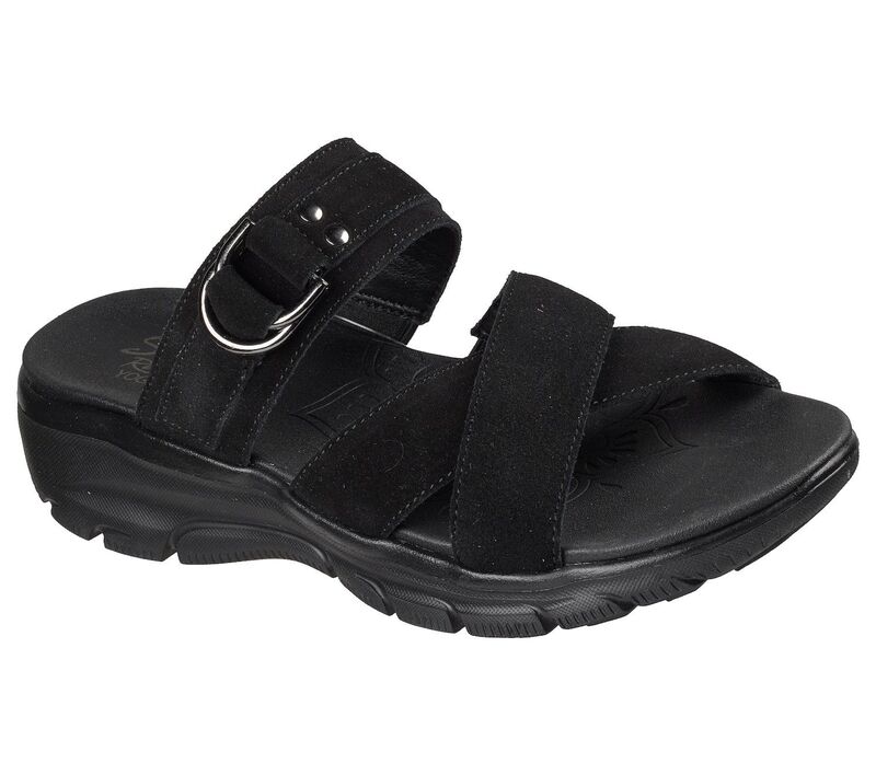 スケッチャーズ レディース シューズ サンダル リラックスフィット Skechers Relaxed Fit Easy Going Simply Dreamy Women'sandals Black ブラック｜ReVida 店