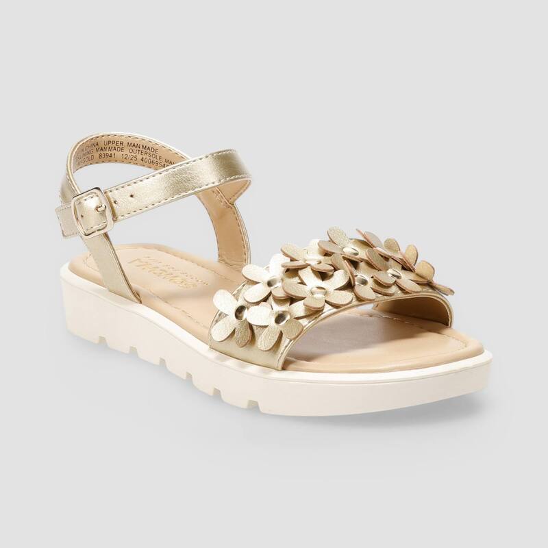 ソノマ レディース シューズ サンダル Sonoma Goods For Life Willows 3D Flower Little Kid Girlslip-On Sandals Gold ゴールド
