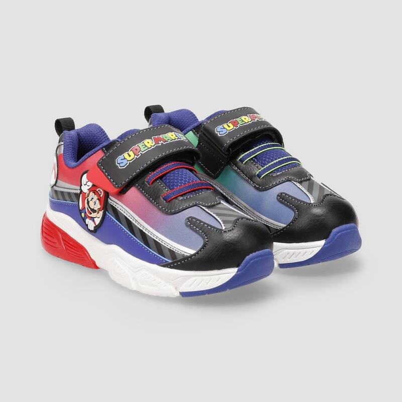アニメキャラクター レディース シューズ スニーカー Licensed Character Super Mario Youth Boys Light Up Athletic Sneakers Blue ブルー