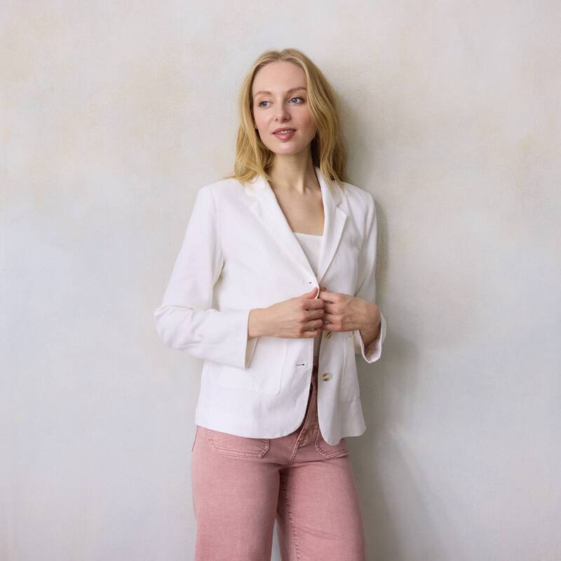 LC Lauren Conrad レディース アウター ジャケット・ブルゾン プチ ブレザー Petite LC Lauren Conrad Patch Pocket Blazer Stone White ホワイト