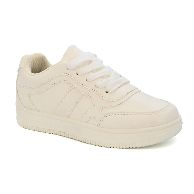 ヨキ レディース シューズ スニーカー レース Yoki Brimb Little Kids Girls Lace-Up Studded Casual Sneakers White ホワイト｜ReVida 店