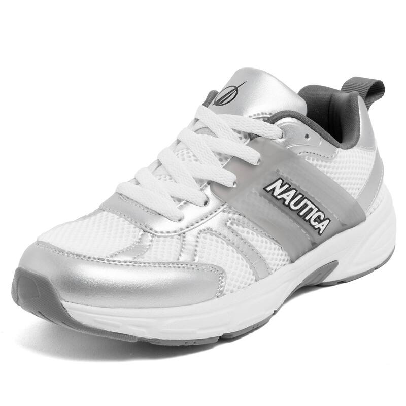 ナウティカ レディース シューズ スニーカー レース Nautica Nagi Lightweight Women's Lace-Up Comfort Athletic Sneakersilver White ホワイト