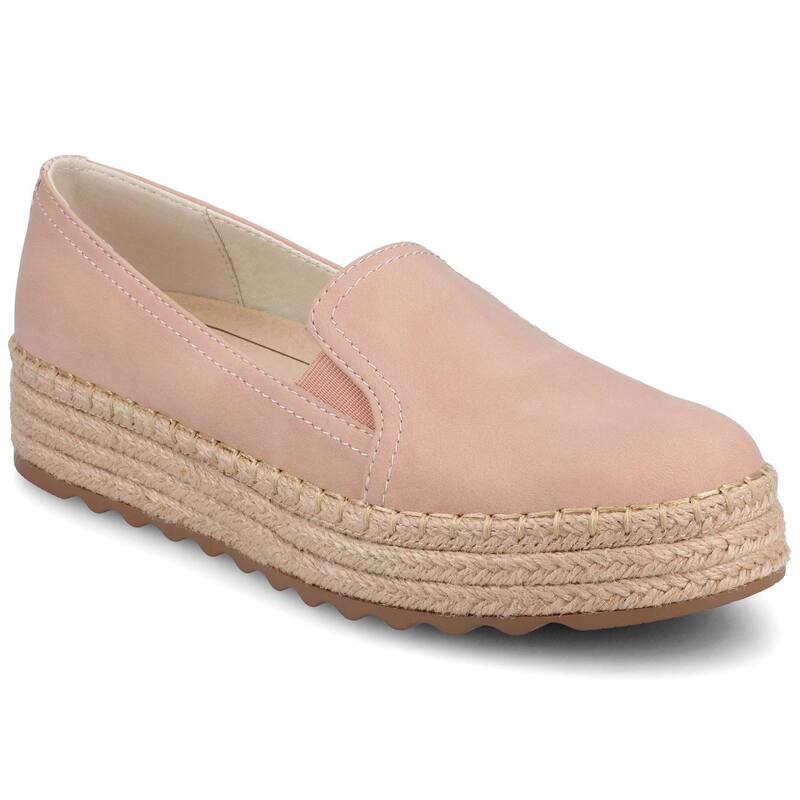 客旅 レディース シューズ サンダル Journee Catalina Women\u0027slip-On Round Toespadrille Shoes Blush 毛はらい コンフォートサンダル-レディース靴
