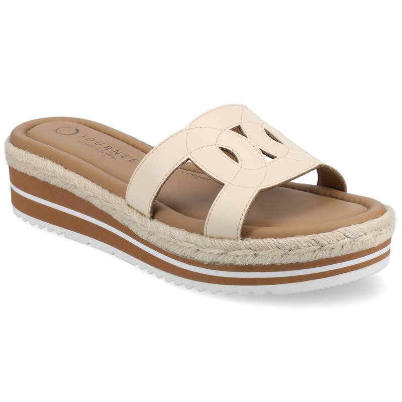 ジャーニー レディース シューズ サンダル Journee Women's Rosalinda Slip-On Wedge Sandals Bone｜ReVida 店