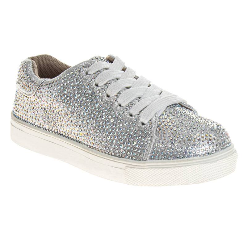 バッジェリーミシュカ レディース シューズ スニーカー Badgley Mischka Glitzy Girls' Sparkly Sneakers Gray グレー