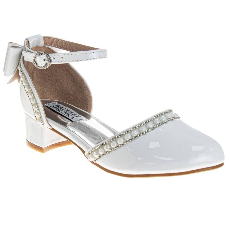 バッジェリーミシュカ レディース シューズ パンプス ヒール Badgley Mischka Low Heeled Girls' Sparkle Detail Dresshoes White ホワイト